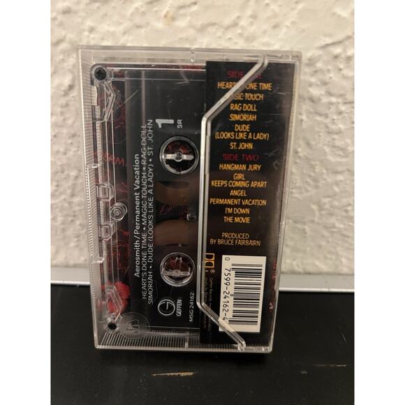 Aerosmith Permanent Vacation Cassette Tape 1987 - Picture 2 of 4